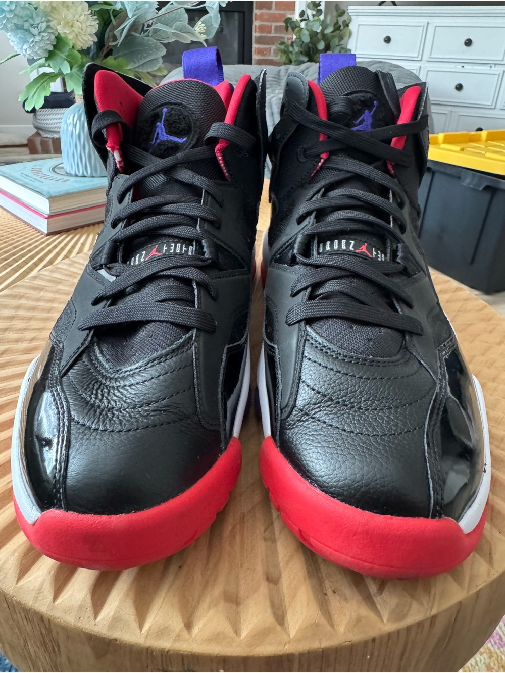 Jordan Bred Black/Red/Purple Retro Basketball Sneakers